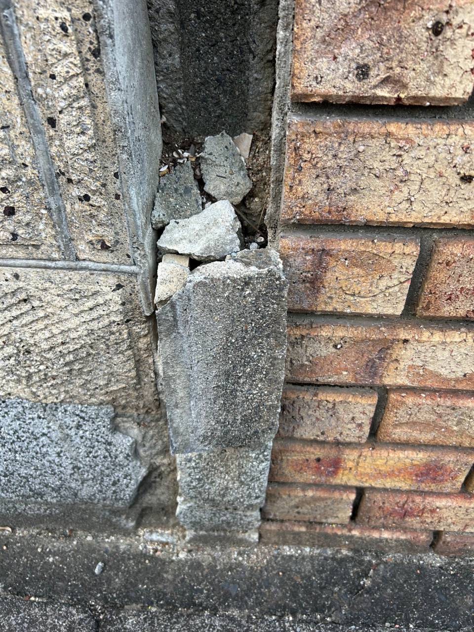 【外壁補修】境界ブロック補修工事行いました｜アミカル